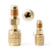 R32 R454B Brass Adapter by Fampery Gold 1/4in-1