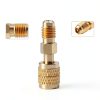R32 R454B Brass Adapter by Fampery Gold 1/4in-3
