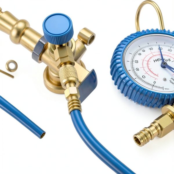 A2L Refrigerant Adapter SKTMH Brass 1/4" HVAC-5