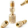 R32 R454B Brass Adapter by Fampery Gold 1/4in-0