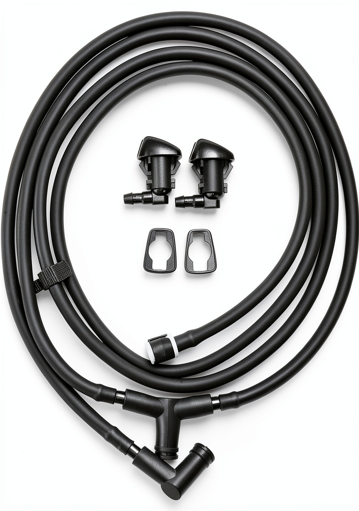 Installing FZSFVAQ windshield washer hose in a Ford Super Duty truck