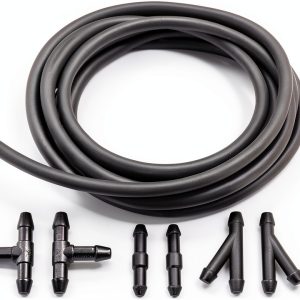 UHANBUT Windshield Washer Hose Kit 3M Black Rubber Replacement-0