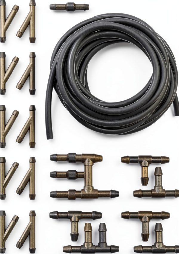 Tesnaao Windshield Washer Hose Kit 13ft Rubber with 30 Connectors-0
