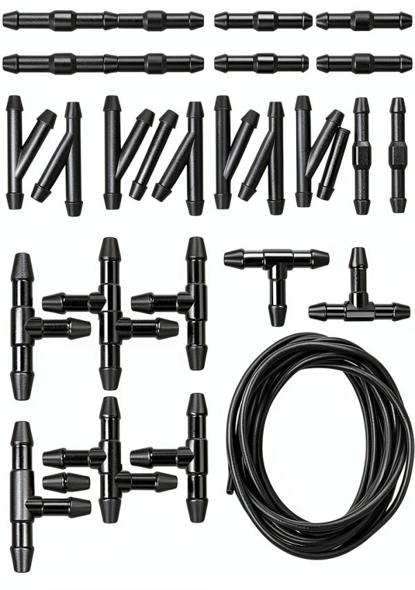 Windshield Washer Hose Kit YYTQP 1 Set Black Rubber Durable 5m-0
