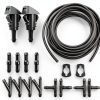 Windshield Washer Hose Kit Bcautay 5M Black Rubber Hose Connectors-0