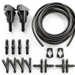 Windshield Washer Hose Kit Bcautay 5M Black Rubber Hose Connectors-0