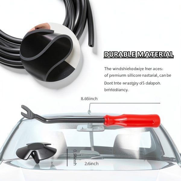 YGDMD Windshield Washer Hose Kit 13ft Black Silicone with 3 Connectors-2