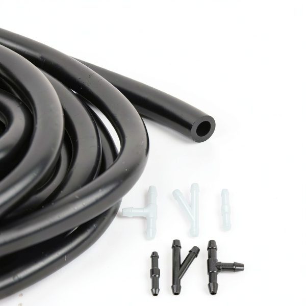 Awave Bloom Universal Windshield Washer Hose Kit 4M Black Rubber-1