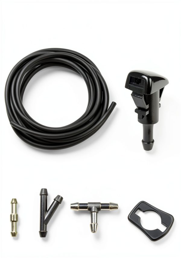 UBOG Windshield Washer Hose Kit 13ft Black Rubber Flexible Replacement-1