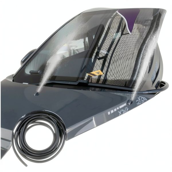 Windshield Washer Hose Kit Bcautay 5M Black Rubber Hose Connectors-5