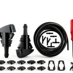 YGDMD Windshield Washer Hose Kit 13ft Black Silicone with 3 Connectors-0