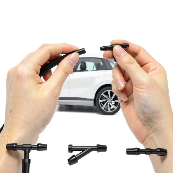 Windshield Washer Hose Kit Bcautay 5M Black Rubber Hose Connectors-2