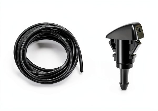 YGDMD Windshield Washer Hose Kit 13ft Black Silicone with 3 Connectors-1
