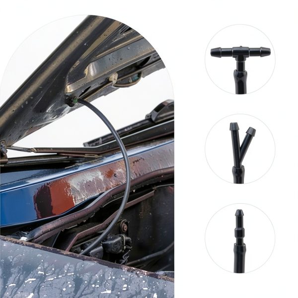 Windshield Washer Hose Juxiamal Jus-4413F49 Black 3M Rubber Kit-1