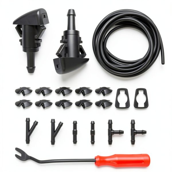 YGDMD Windshield Washer Hose Kit 13ft Black Silicone with 3 Connectors-6