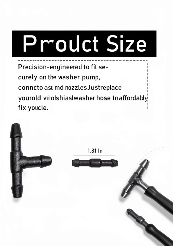Windshield Washer Hose Moly Magnolia Black Rubber 157in Heavy Duty-1