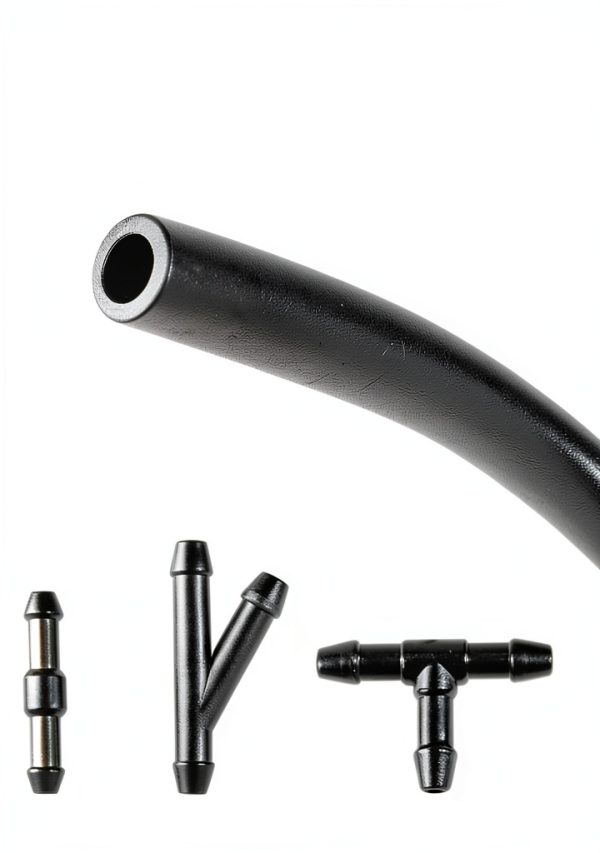 UBOG Windshield Washer Hose Kit 13ft Black Rubber Flexible Replacement-4