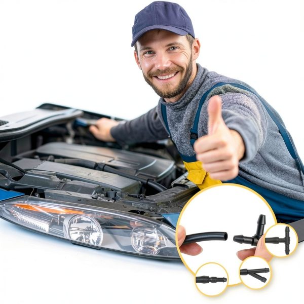 Windshield Washer Hose Meidier 4m Rubber Kit with 30 Connectors-5