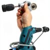 Metal Sheet Cutter,Electric Nibbler Drill Attachment with Adapter,Electric Drill Shears Attachment Cutter Tool for Cutting Iron,Aluminum and Metals Materials-2