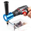 REXBETI Double Head Sheet Nibbler Metal Cutter, Quality Nibbler Drill Attachment for Straight Curve and Circle Cutting, Maximum 14 Gauge Steel-4