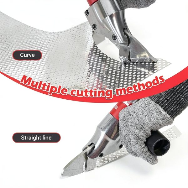 VLOXO Sheet Metal Cutter Drill Attachment Compatible with Multiple Models of Electric Drill, Heavy Metal Cutter for Cutting Iron and Aluminum The Drill Shear Attachment with 360 Degree Pivoting Handle-2