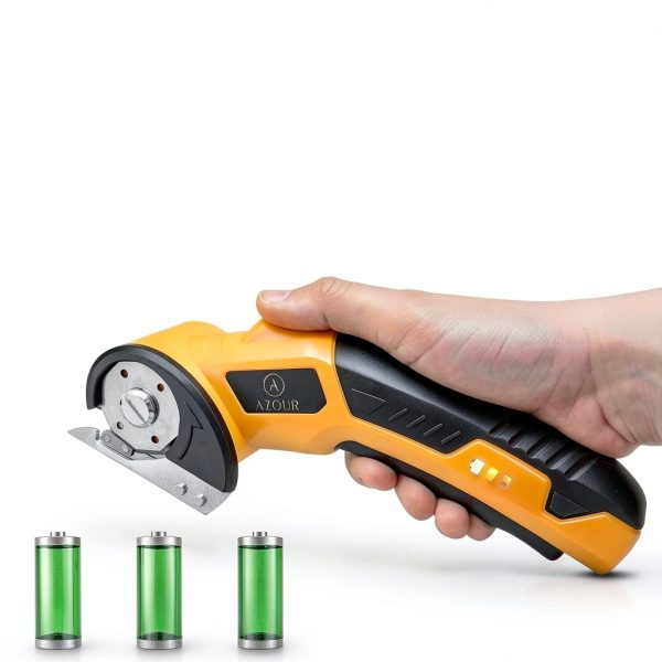 Cardboard Box Cutter Tool, Cordless Electric Scissors for Fabric, Box Cutter Electric 4V with Case, Extra Blade, Art Knife, Carving Knife for Carpet, Plastic, and Craft Projects-5