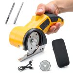 Cardboard Box Cutter Tool, Cordless Electric Scissors for Fabric, Box Cutter Electric 4V with Case, Extra Blade, Art Knife, Carving Knife for Carpet, Plastic, and Craft Projects-0