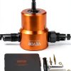 VEVOR Double Head Sheet Metal Nibbler Cutter, 360 Degree Metal Nibbler Drill Attachment with Extra Punch and Die, Cutting Hole Accessory and Step Drill Bit, for Straight Curve and Circle Cutting-8