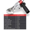 VLOXO Sheet Metal Cutter Drill Attachment Compatible with Multiple Models of Electric Drill, Heavy Metal Cutter for Cutting Iron and Aluminum The Drill Shear Attachment with 360 Degree Pivoting Handle-7