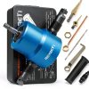 REXBETI Double Head Sheet Nibbler Metal Cutter, Quality Nibbler Drill Attachment for Straight Curve and Circle Cutting, Maximum 14 Gauge Steel-0