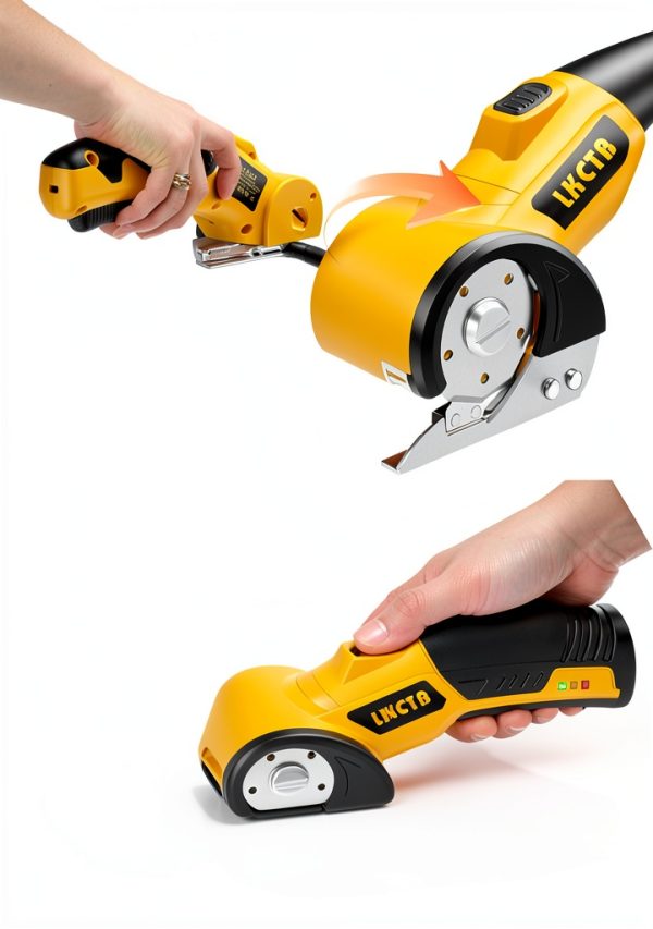 Electric Scissors, Cardboard Cutter, With LED Light, High-Efficiency Brushless Motor, 2000mAh Battery, Tungsten Steel Blade, Suitable for Cloth, Cardboard, Leather, Carpet-3