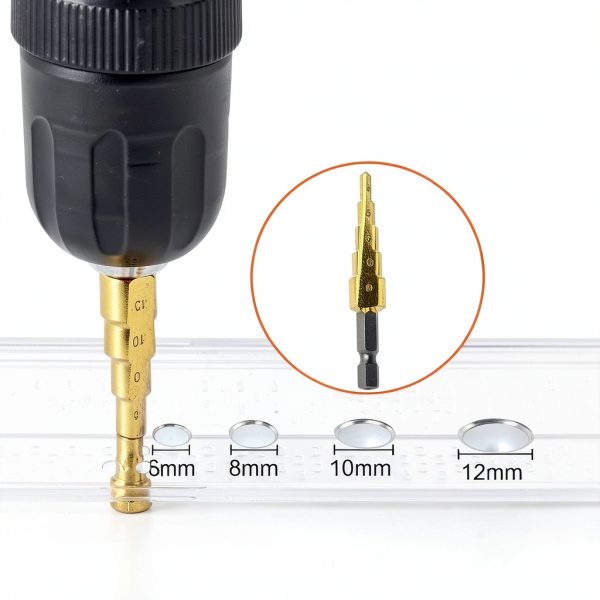 VEVOR Double Head Sheet Metal Nibbler Cutter, 360 Degree Metal Nibbler Drill Attachment with Extra Punch and Die, Cutting Hole Accessory and Step Drill Bit, for Straight Curve and Circle Cutting-4