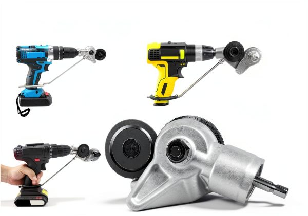 Metal Sheet Cutter,Electric Nibbler Drill Attachment with Adapter,Electric Drill Shears Attachment Cutter Tool for Cutting Iron,Aluminum and Metals Materials-5